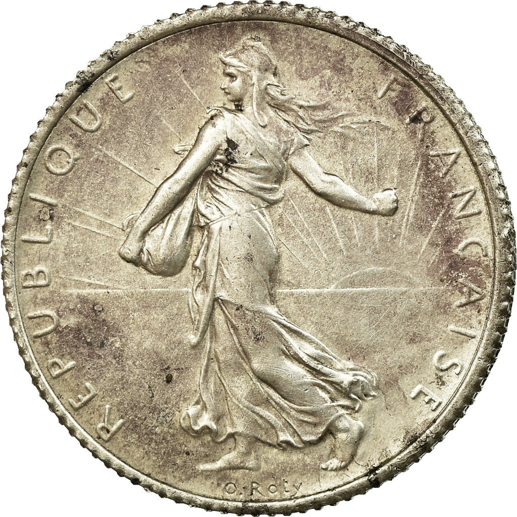 Coin, France, Semeuse, Franc, 1919, Paris, EF(40-45), Silver, KM:844.1