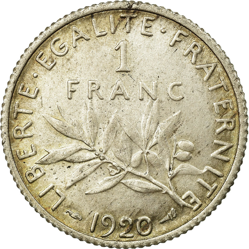 Monnaie, France, Semeuse, Franc, 1920, Paris, TTB, Argent, Gadoury:467, KM:844.1