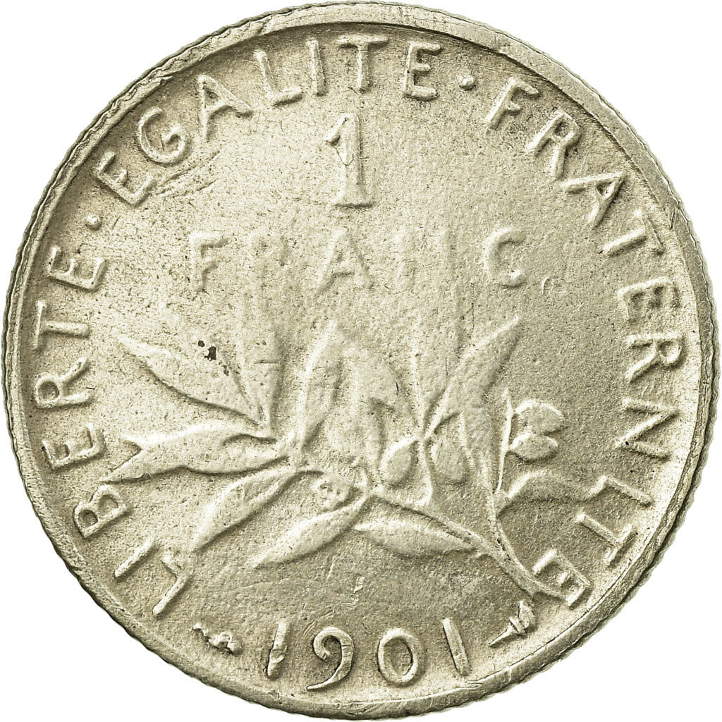 Münze, Frankreich, Semeuse, Franc, 1901, Paris, S, Silber, KM:844.1