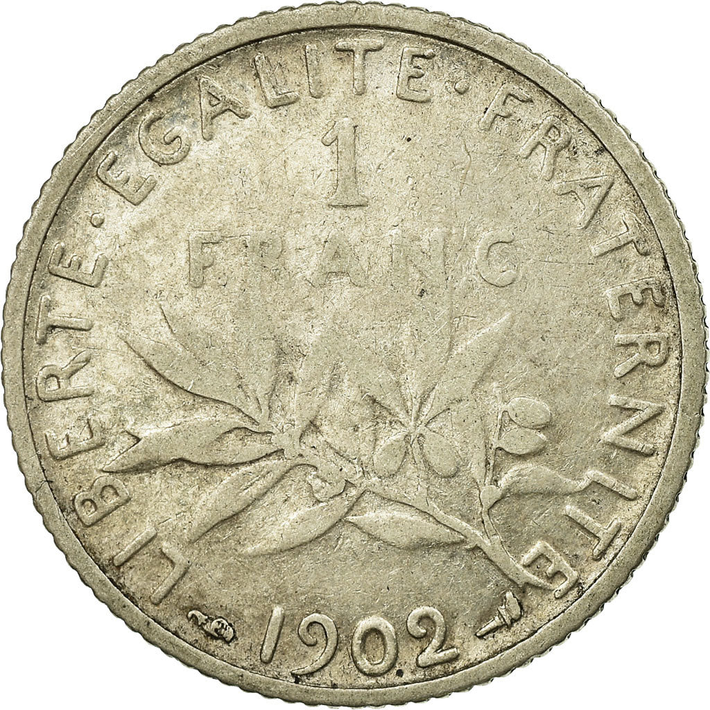 Münze, Frankreich, Semeuse, Franc, 1902, Paris, S, Silber, KM:844.1