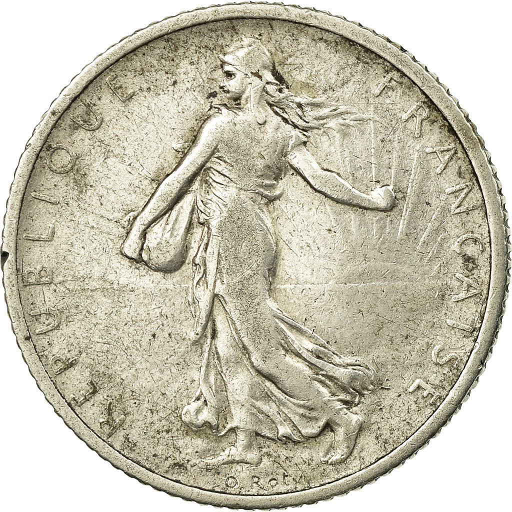 Monnaie, France, Semeuse, Franc, 1907, Paris, TB, Argent, Gadoury:467, KM:844.1
