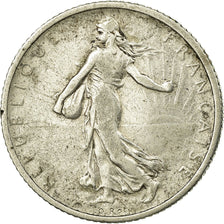 Monnaie, France, Semeuse, Franc, 1907, Paris, TB, Argent, Gadoury:467, KM:844.1