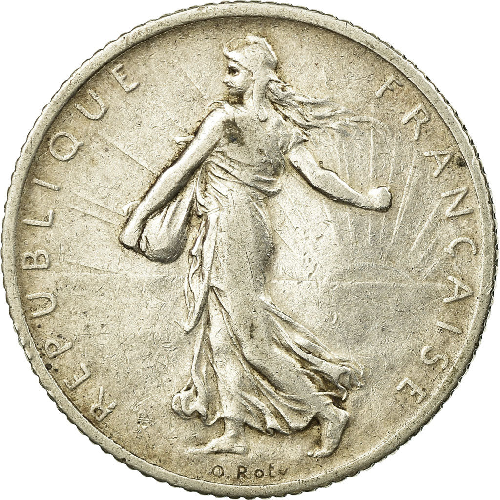 Coin, France, Semeuse, Franc, 1911, Paris, EF(40-45), Silver, KM:844.1