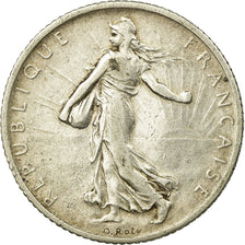 Coin, France, Semeuse, Franc, 1911, Paris, EF(40-45), Silver, KM:844.1