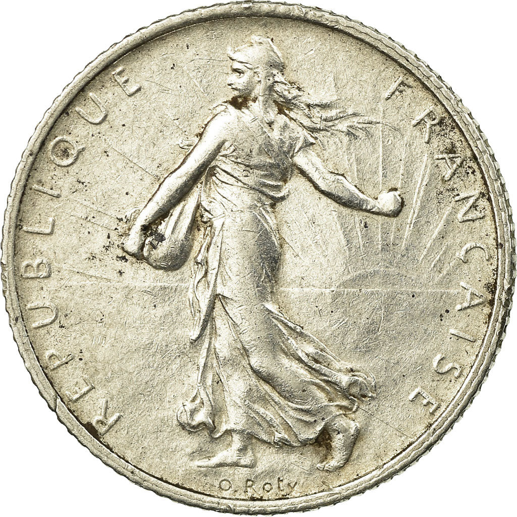 Coin, France, Semeuse, Franc, 1909, Paris, EF(40-45), Silver, KM:844.1