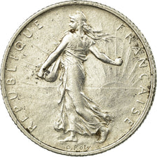 Coin, France, Semeuse, Franc, 1909, Paris, EF(40-45), Silver, KM:844.1