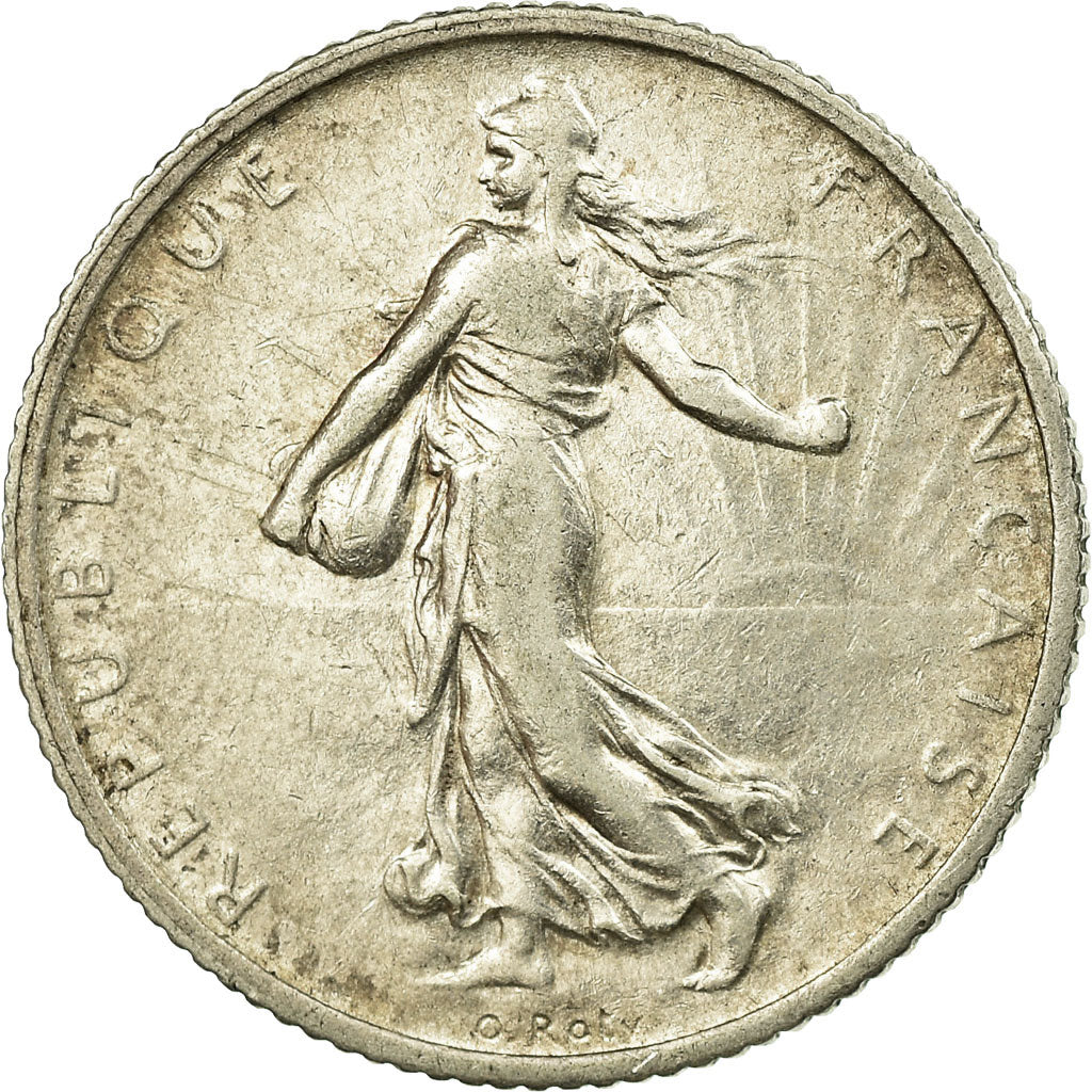 Coin, France, Semeuse, Franc, 1912, Paris, EF(40-45), Silver, KM:844.1