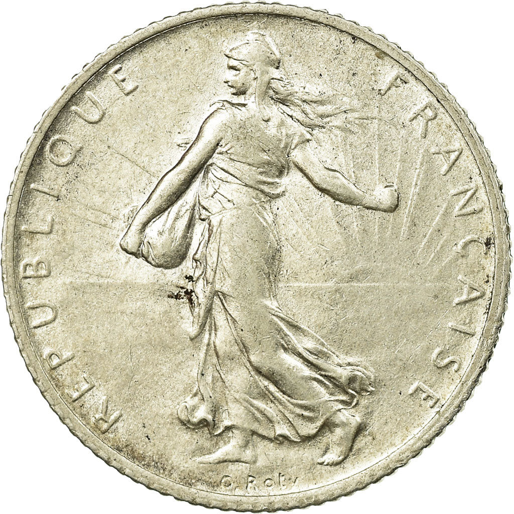 Coin, France, Semeuse, Franc, 1914, Paris, EF(40-45), Silver, KM:844.1