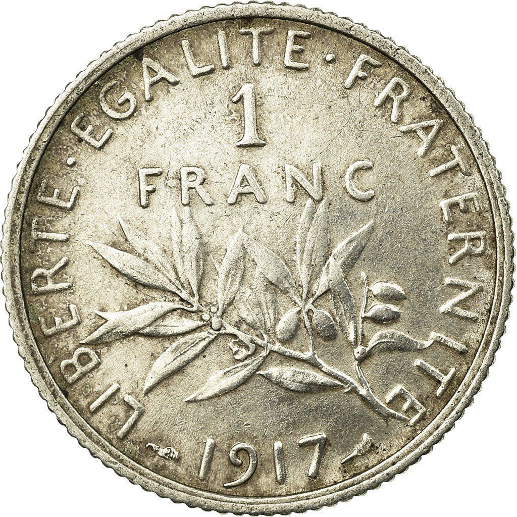 Münze, Frankreich, Semeuse, Franc, 1917, Paris, SS, Silber, KM:844.1