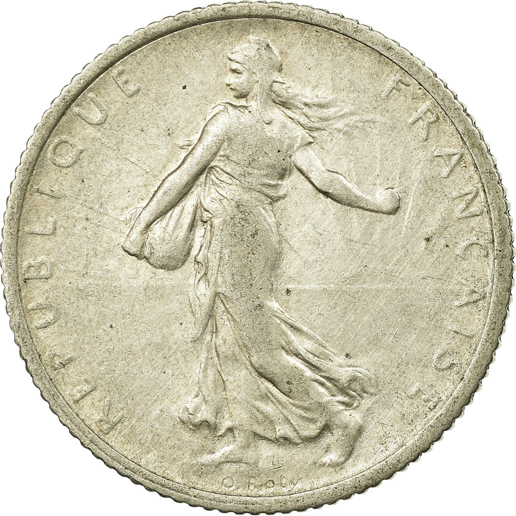 Coin, France, Semeuse, Franc, 1918, Paris, EF(40-45), Silver, KM:844.1