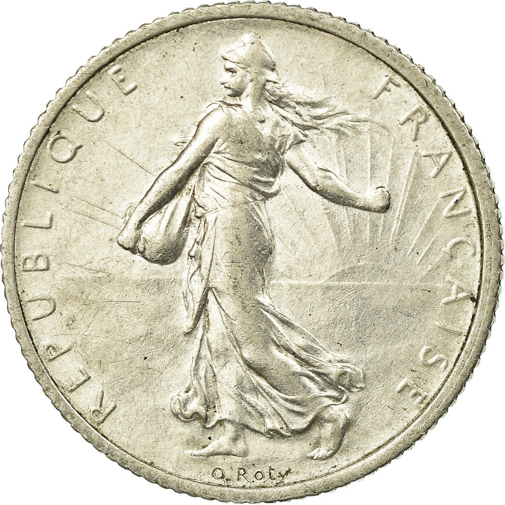 Coin, France, Semeuse, Franc, 1916, Paris, EF(40-45), Silver, KM:844.1