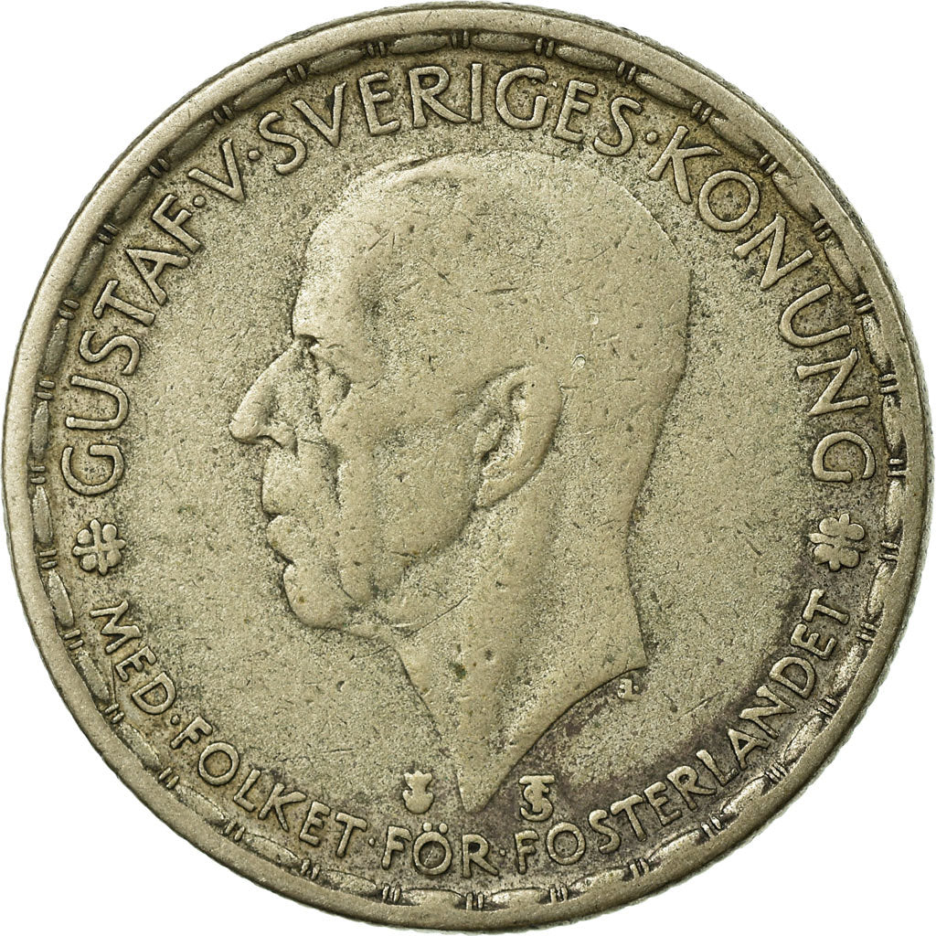 Coin, Sweden, Gustaf V, Krona, 1948, VF(20-25), Silver, KM:814