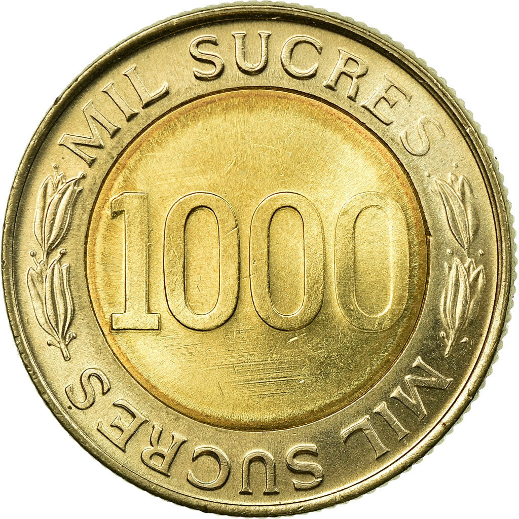 Coin, Ecuador, 70th Anniversary - Central Bank	1997, 1000 Sucres, 1997