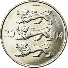 Coin, Estonia, 20 Senti, 2004, no mint, AU(55-58), Nickel plated steel, KM:23a