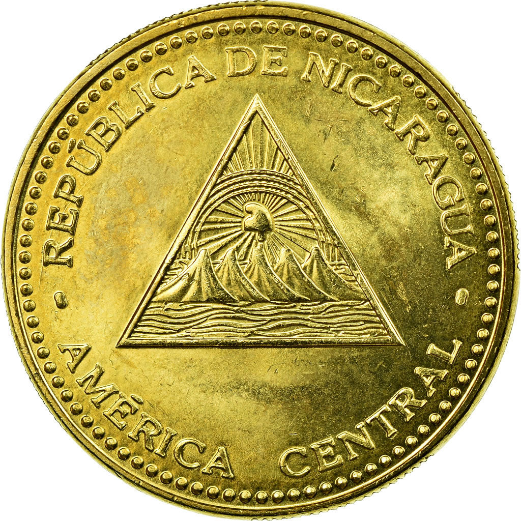 Coin, Nicaragua, 25 Centavos, 2007, EF(40-45), Brass, KM:104