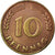 Moneda, ALEMANIA - REPÚBLICA FEDERAL, 10 Pfennig, 1949, Hamburg, MBC, Latón