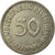 Moneta, Niemcy - RFN, 50 Pfennig, 1950, Hamburg, EF(40-45), Miedź-Nikiel
