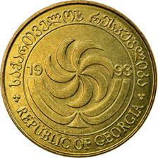 Coin, Georgia, 50 Thetri, 1993, AU(55-58), Brass, KM:81