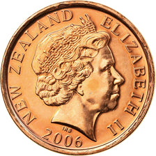 Moeda, Nova Zelândia, Elizabeth II, 10 Cents, 2006, MS(63), Aço Cromado a