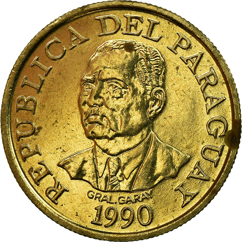 Coin, Paraguay, 10 Guaranies, 1990, EF(40-45), Nickel-Bronze, KM:178
