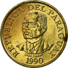 Coin, Paraguay, 10 Guaranies, 1990, EF(40-45), Nickel-Bronze, KM:178