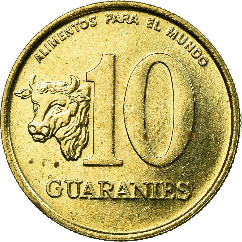 Coin, Paraguay, 10 Guaranies, 1990, EF(40-45), Nickel-Bronze, KM:178