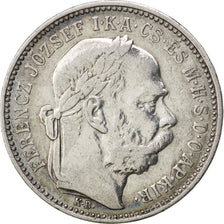 HUNGARY, Korona, 1892, Kormoczbanya, KM #484, EF(40-45), Silver, 4.92