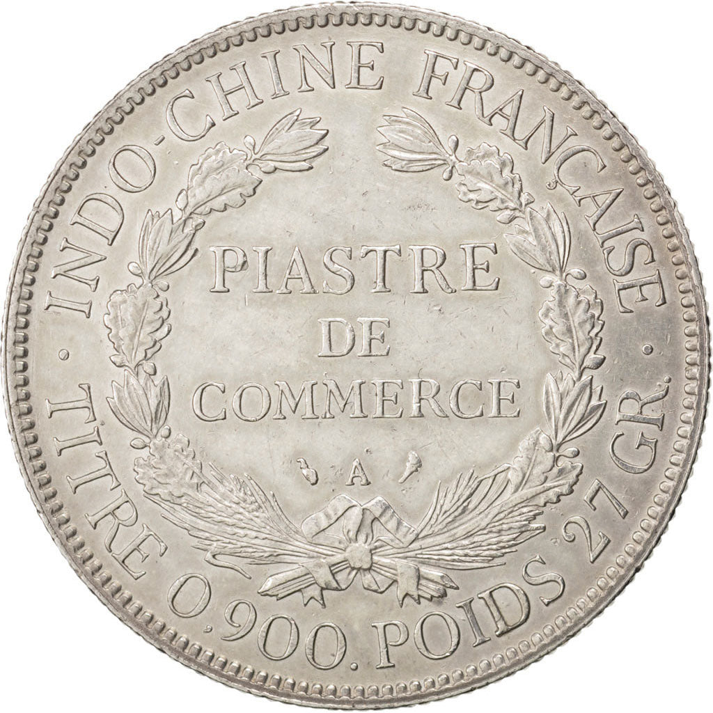 Indochine, 1 Piastre, 1926, Paris, EF(40-45), Silver, Lecompte #302, 27.00