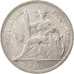 FRENCH INDO-CHINA, Piastre, 1921, Heaton, KM #5a.3, EF(40-45), Silver, Lecompte.