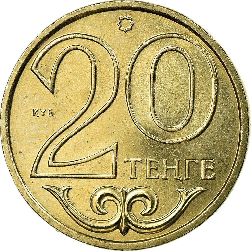 Coin, Kazakhstan, 20 Tenge, 2002, Kazakhstan Mint, EF(40-45)