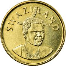 Coin, Swaziland, King Msawati III, 2 Emalangeni, 2005, Bern, EF(40-45), Brass