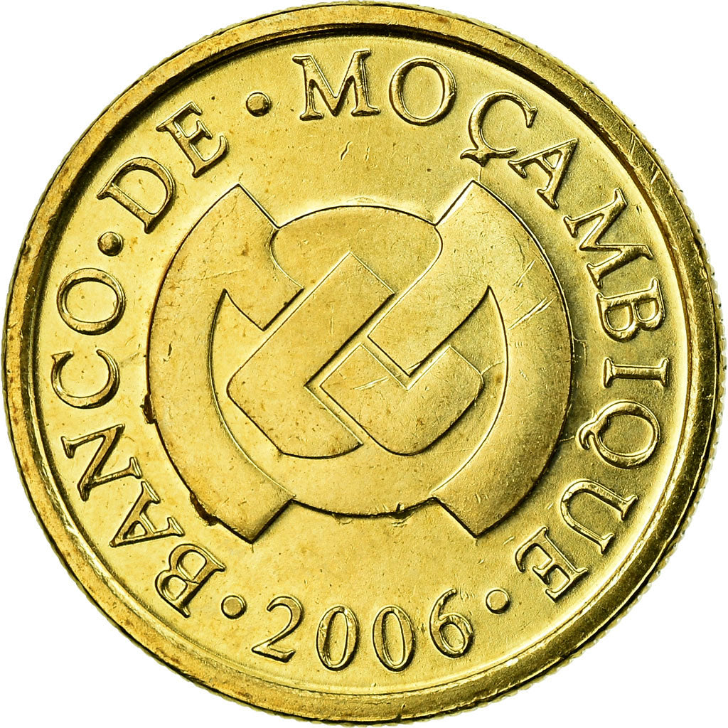 Moneta, Mozambico, 20 Centavos, 2006, BB, Acciaio placcato ottone, KM:135