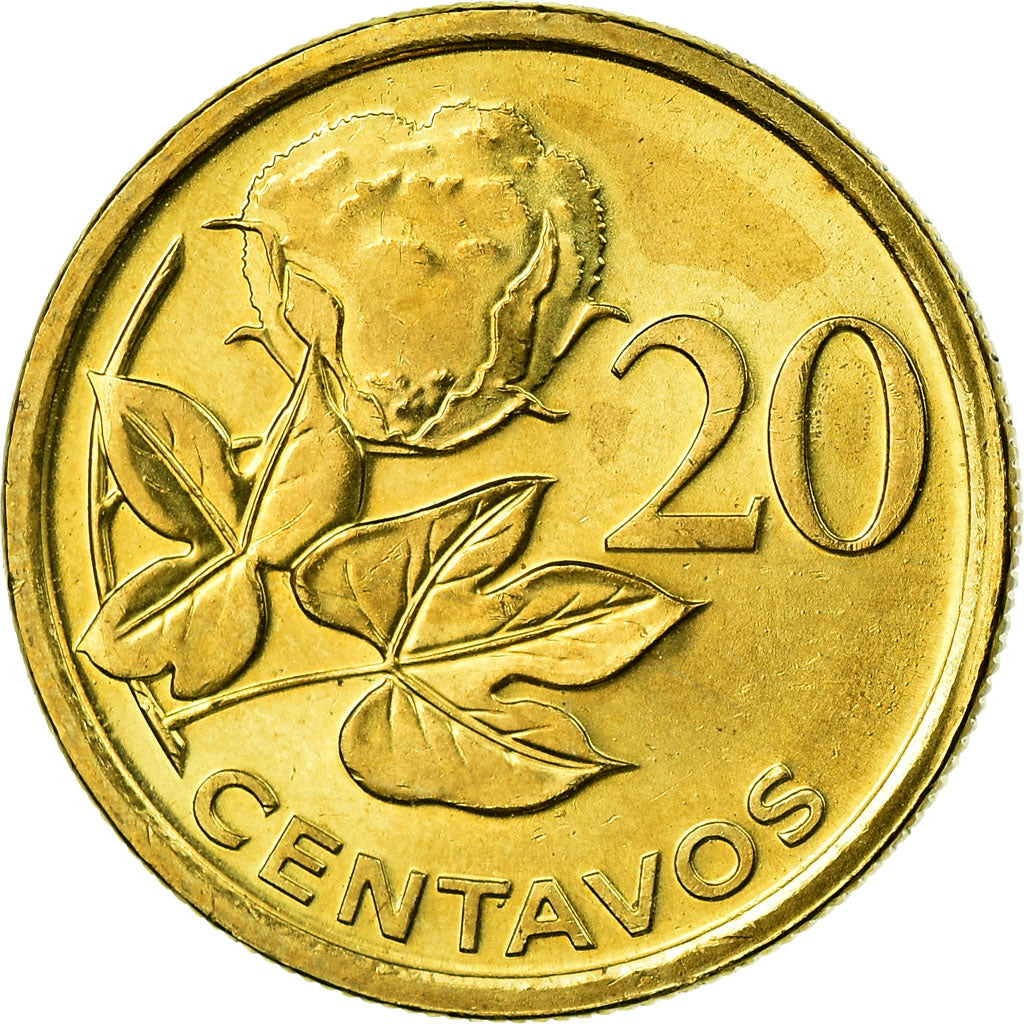 Moneta, Mozambico, 20 Centavos, 2006, BB, Acciaio placcato ottone, KM:135