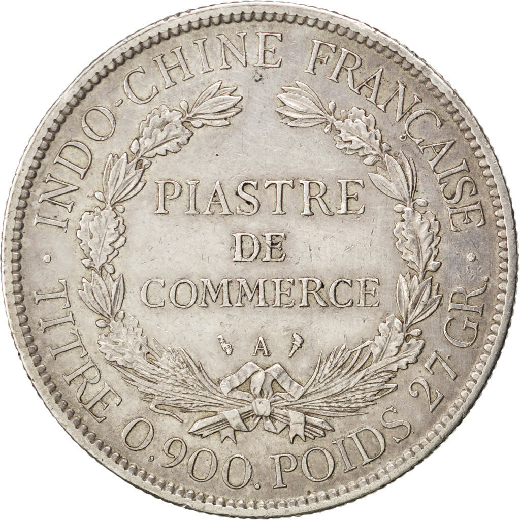 Indochine, 1 Piastre, 1900, Paris, EF(40-45), Silver, Lecompte #282, 26.98