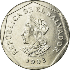 Coin, El Salvador, Colon, 1993, British Royal Mint, EF(40-45), Nickel Clad