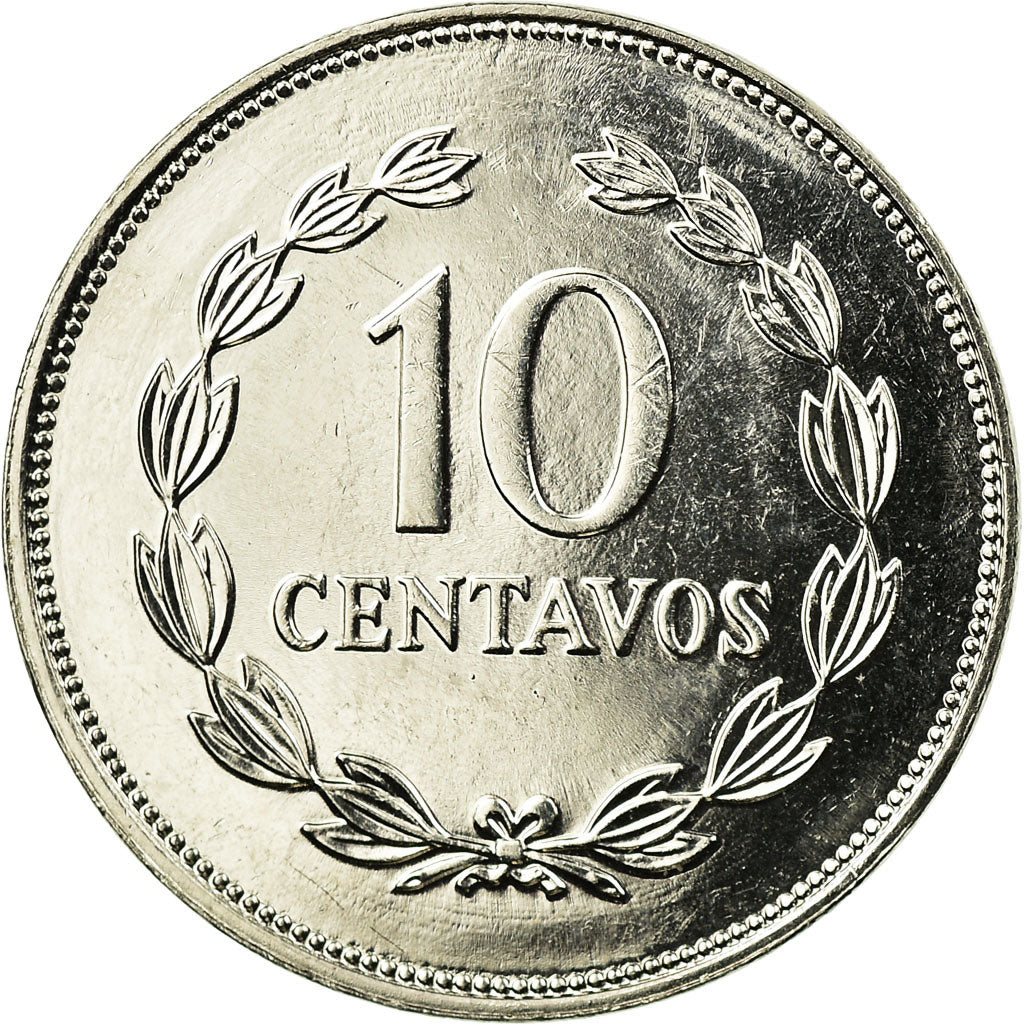 Coin, El Salvador, 10 Centavos, 1993, British Royal Mint, EF(40-45), Nickel Clad
