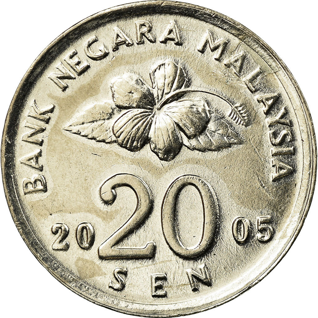 Monnaie, Malaysie, 20 Sen, 2005, TTB, Copper-nickel, KM:52