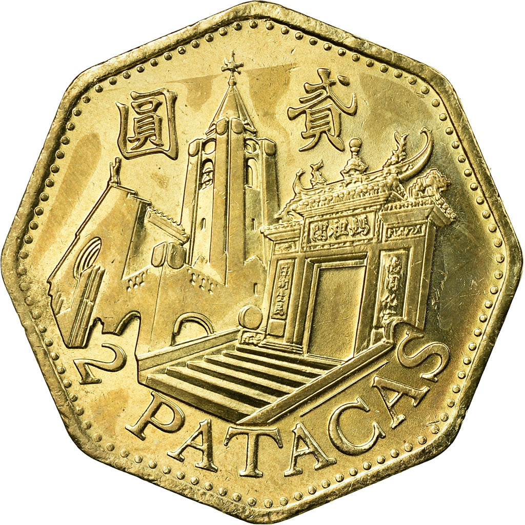 Monnaie, Macau, 2 Patacas, 1998, British Royal Mint, TTB, Nickel-brass, KM:97