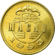 Coin, Macau, 50 Avos, 1993, British Royal Mint, AU(55-58), Brass, KM:72