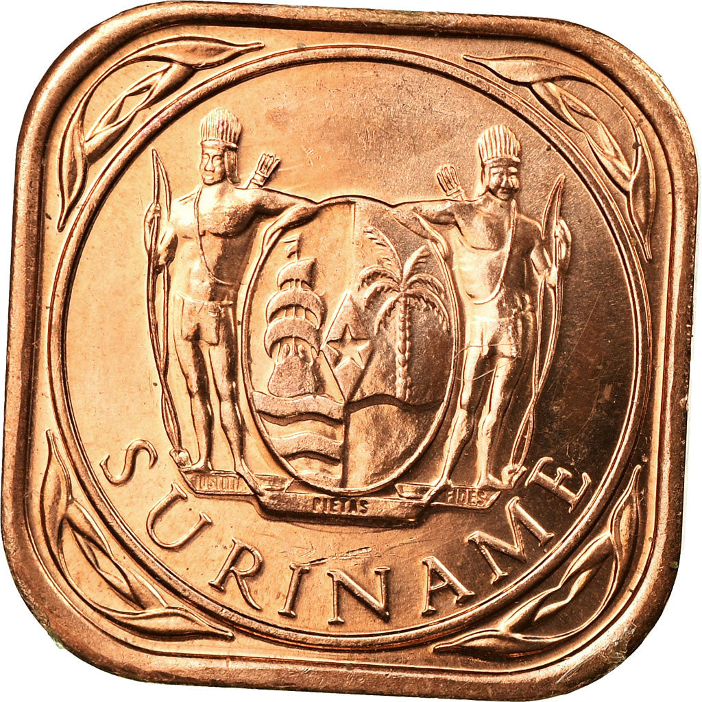 Coin, Surinam, 5 Cents, 1988, AU(55-58), Copper Plated Steel, KM:12.1b