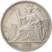 FRENCH INDO-CHINA, Piastre, 1888, Paris, KM #5, EF(40-45), Silver, Lecompte...