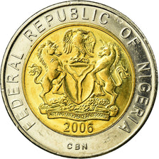 Coin, Nigeria, Naira, 2006, EF(40-45), Bi-Metallic, KM:18