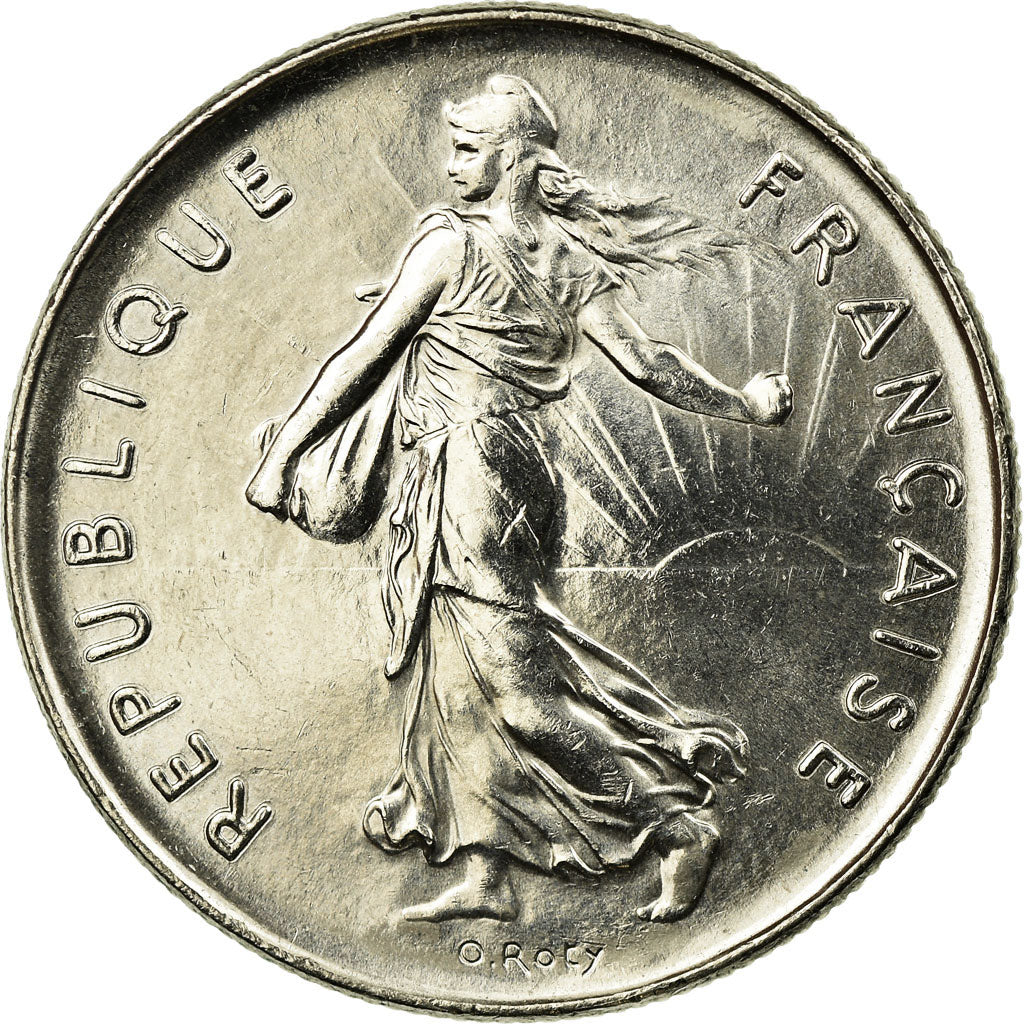 Coin, France, Semeuse, 5 Francs, 1988, Paris, MS(63), Nickel Clad Copper-Nickel