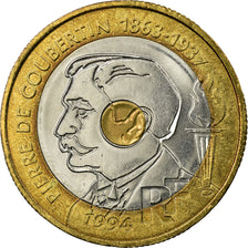 Coin, France, Pierre de Coubertin, 20 Francs, 1994, Paris, EF(40-45)