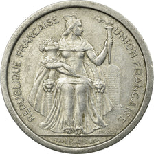 Coin, FRENCH OCEANIA, 2 Francs, 1949, Paris, EF(40-45), Aluminum, KM:3