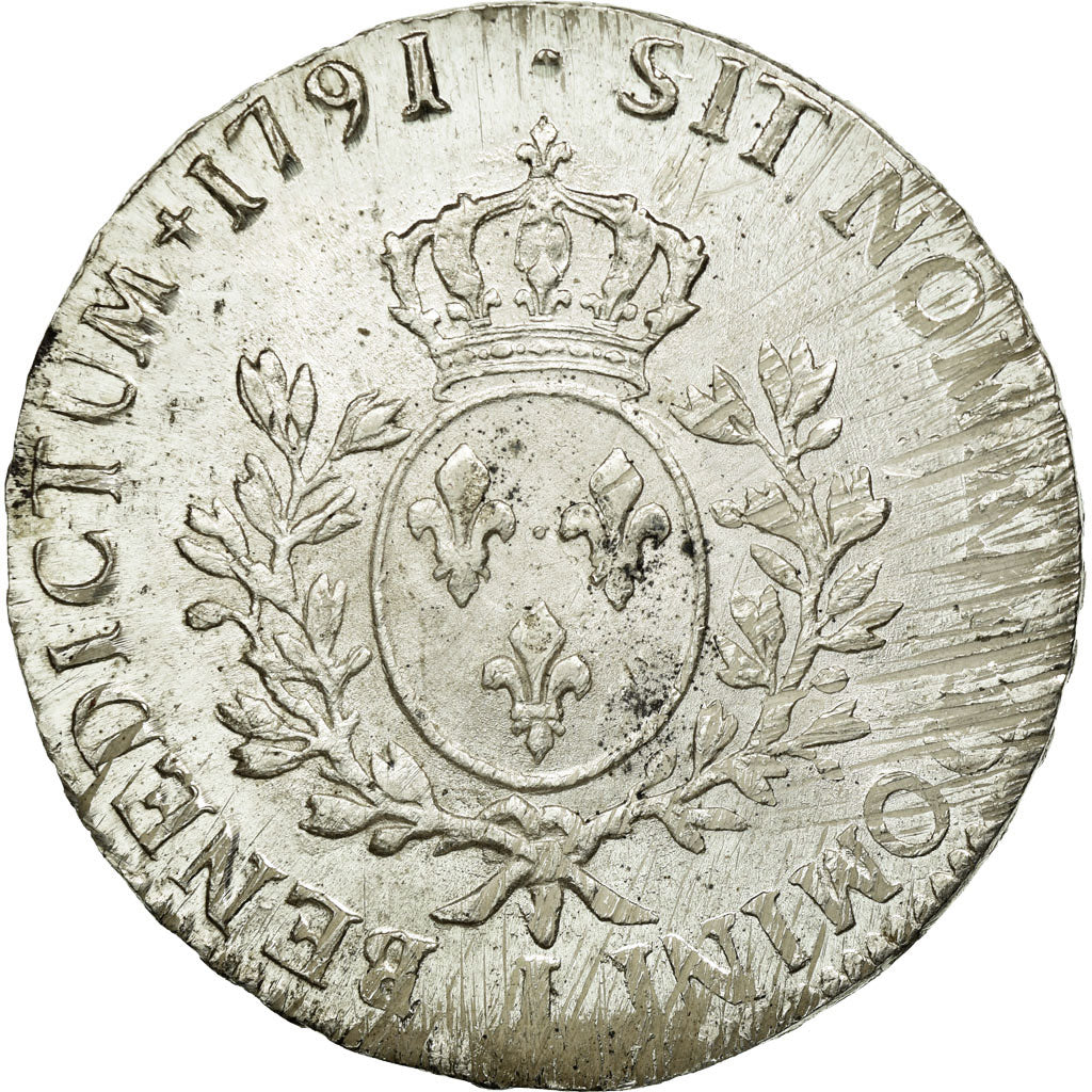 Coin, France, Louis XVI, Écu aux branches d'olivier, Ecu, 1791, Limoges