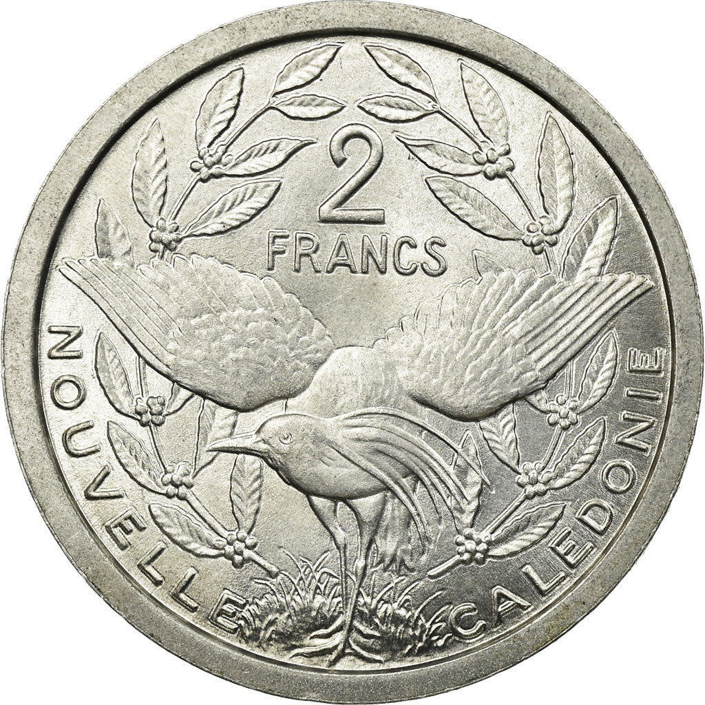 Coin, New Caledonia, 2 Francs, 1949, Paris, AU(55-58), Aluminum, KM:3
