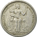 Coin, FRENCH OCEANIA, 2 Francs, 1949, EF(40-45), Aluminum, KM:3