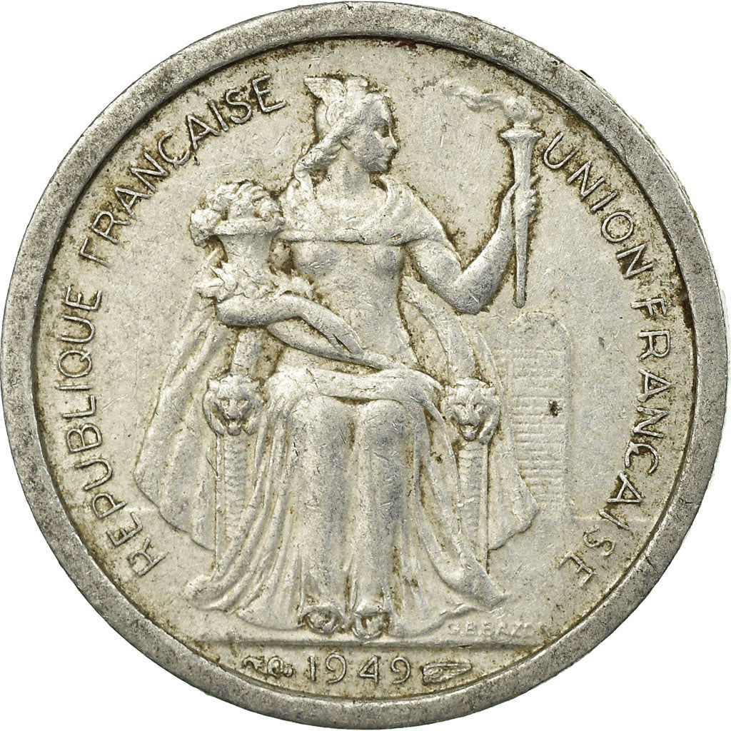 Monnaie, FRENCH OCEANIA, Franc, 1949, Paris, TTB, Aluminium, KM:2