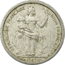 Coin, FRENCH OCEANIA, Franc, 1949, Paris, VF(30-35), Aluminum, KM:2